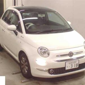 2022 Fiat 500 white gasoline used car Japan export