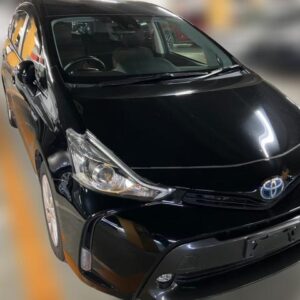 2018 Toyota Prius Alpha black gasoline used car Japan export