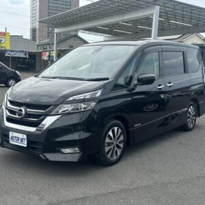 2017 Nissan Serena black hybrid used car Japan export