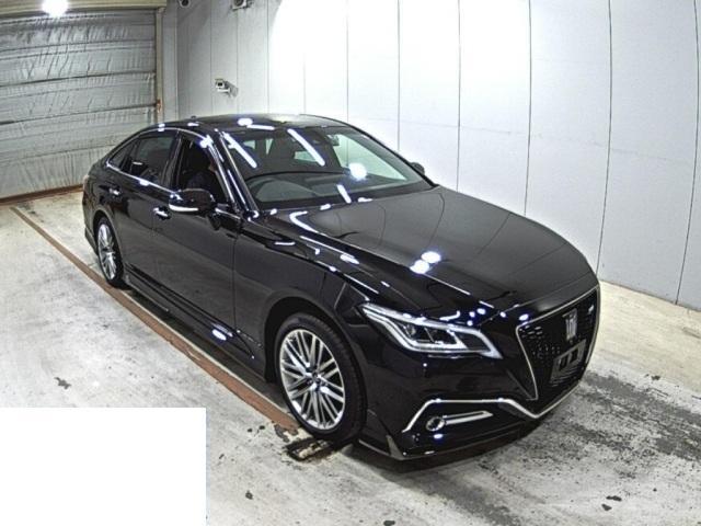 Ref:AUX-25158670 TOYOTA CROWN HYBRID 2021 1 2021 Toyota Crown Hybrid black gasoline used car Japan export