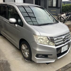 2009 Honda Stepwagon Spada silver gasoline used car Japan export