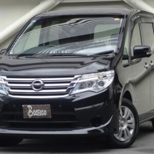 2015 Nissan Serena black hybrid used car Japan export