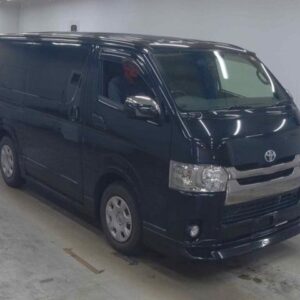 2017 Toyota Hiace Van black diesel used car Japan export