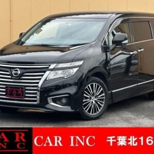 2016 Nissan Elgrand black gasoline used car Japan export