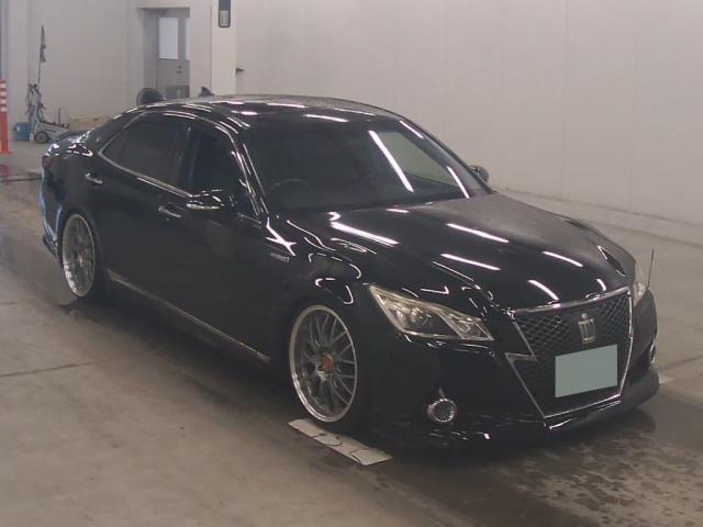 Ref:AUX-25179075 TOYOTA CROWN HYBRID 2013 1 2013 Toyota Crown Hybrid black gasoline used car Japan export