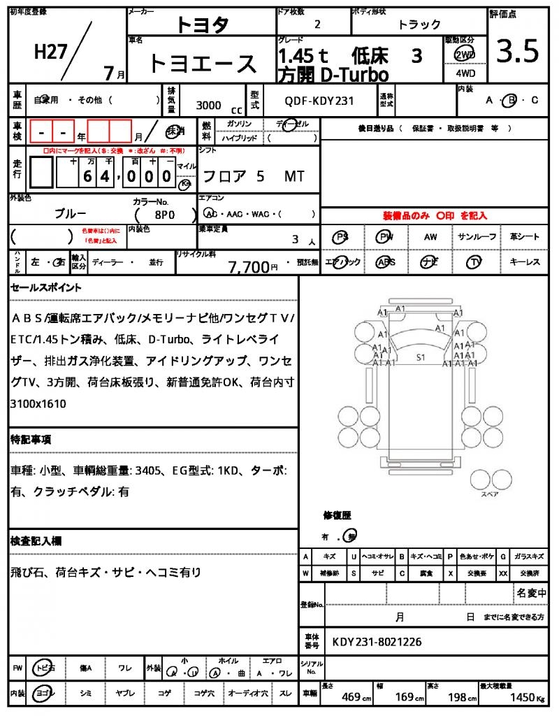 Ref:AUX-25181648 TOYOTA TOYOACE 2015 21 Ref:AUX-25181648 TOYOTA TOYOACE 2015 - Image 21