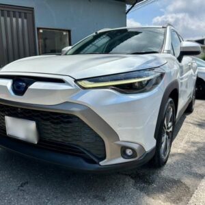 2022 Toyota Corolla Cross pearl hybrid used car Japan export