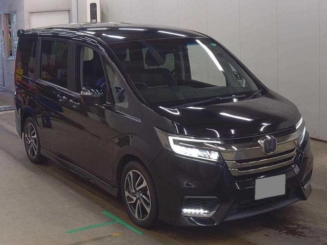 Ref:AUX-25205452 HONDA STEPWAGON SPADA 2022 1 2022 Honda Stepwagon Spada black gasoline used car Japan export