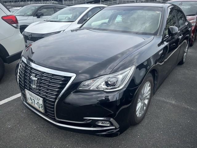 Ref:AUX-25226128 TOYOTA CROWN HYBRID 2016 1 2016 Toyota Crown Hybrid black gasoline used car Japan export