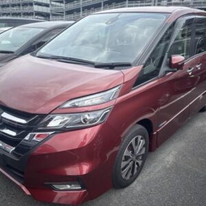 2017 Nissan Serena red gasoline used car Japan export