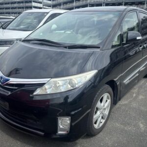 2009 Toyota Estima Hybrid black gasoline used car Japan export