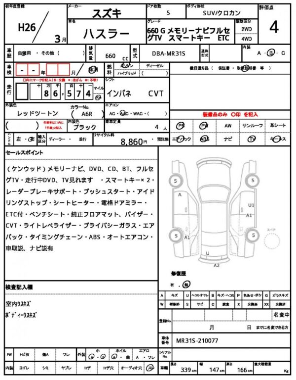 Ref:AUX-5902036 SUZUKI Hustle 2014 - Image 21
