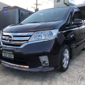 2013 Nissan Serena wine hybrid used car Japan export
