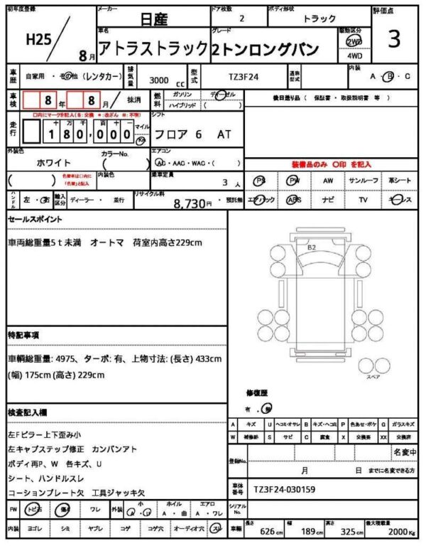 Ref:AUX-7331722 NISSAN ATLAS TRUCK 2013 - Image 6