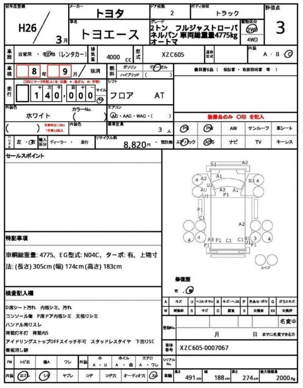 Ref:AUX-7331769 TOYOTA TOYOACE 2014 - Image 6