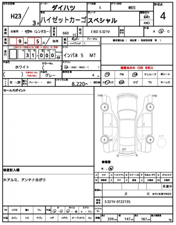 Ref:AUX-8063434 DAIHATSU HIJET CARGO 2011 - Image 42