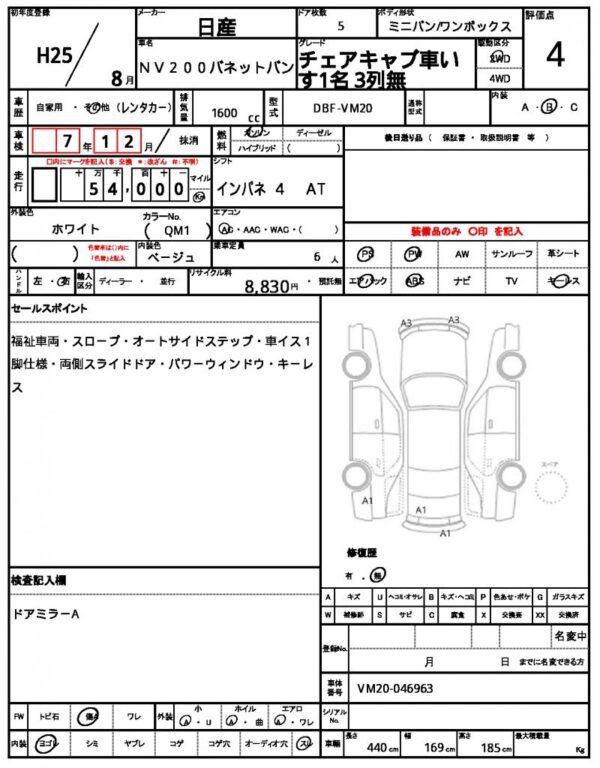 Ref:AUX-8218856 NISSAN NV200 VANETTE VAN 2013 - Image 10